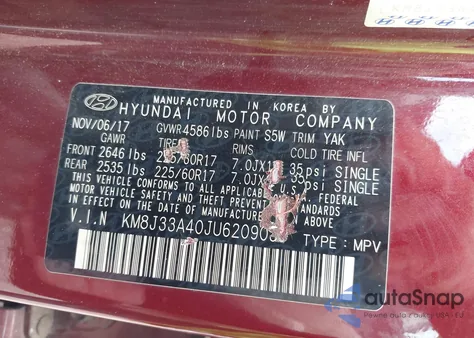 2018 Hyundai Tucson Sel из США, поврежденный, VIN KM8J33A40JU620903